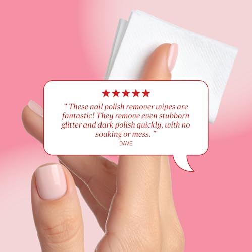 Onyx Professional Nail Polish Remover Pads - 40 Acetone Wipes