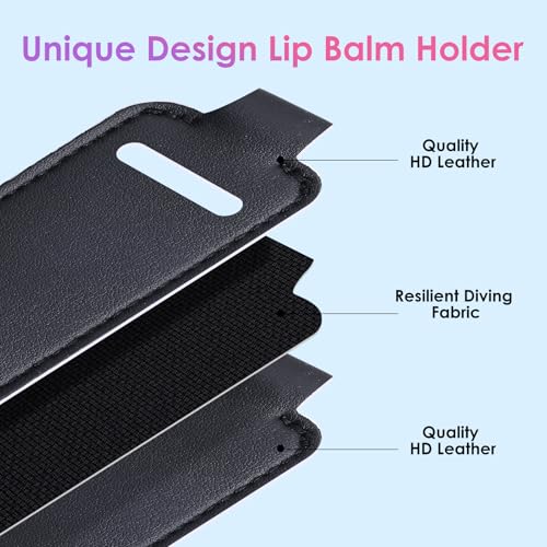 Leather Chapstick Holder Keychain - Stylish Lip Balm Case