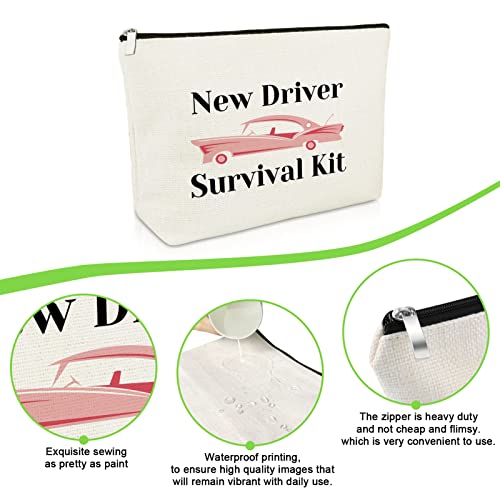 Driving License Gift Makeup Bag for New Drivers - Travel Cosmetic Pouch for Passing Test, Birthday, Graduation, & Appreciation