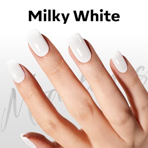 Modelones Milky White Gel Nail Polish - 15ml Translucent Jelly