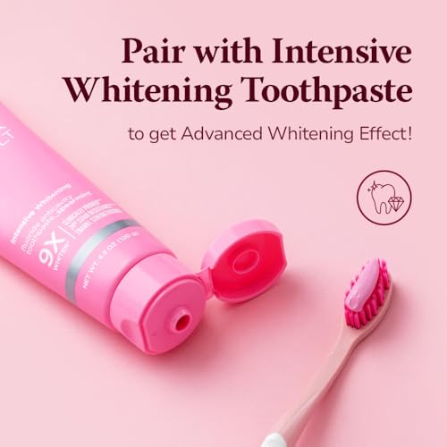 Himalaya Pink Salt Toothbrush - Medium Bristles for Deep Clean