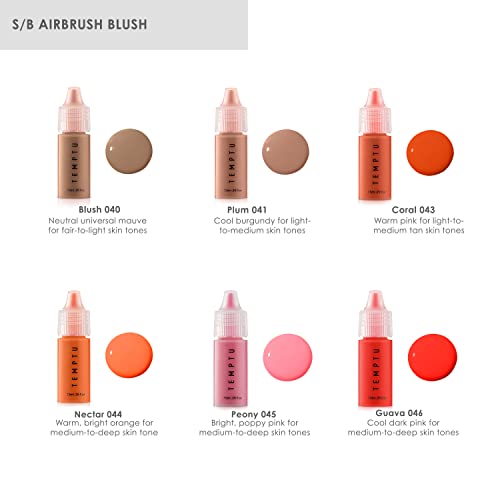 TEMPTU Peony Silicone-Based Airbrush Blush 0.25 Fl Oz - Long-Lasting Dewy Makeup