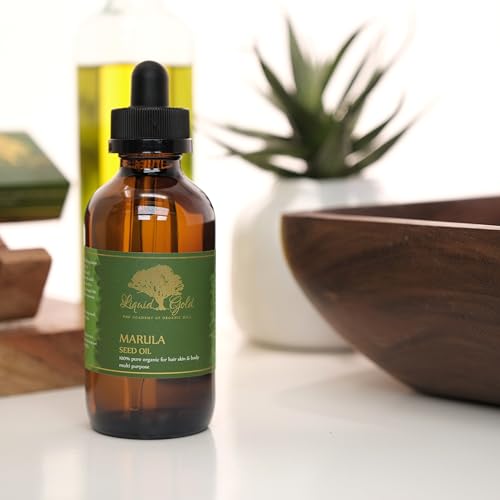 Liquid Gold Inc Pure Cold-Pressed Marula Oil - 4 oz Glass Bottle