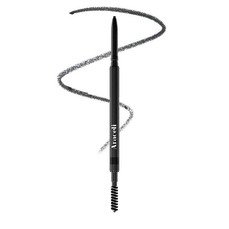 Araceli Waterproof Eyebrow Pencil for Women, Smudge-Proof, Soft Black