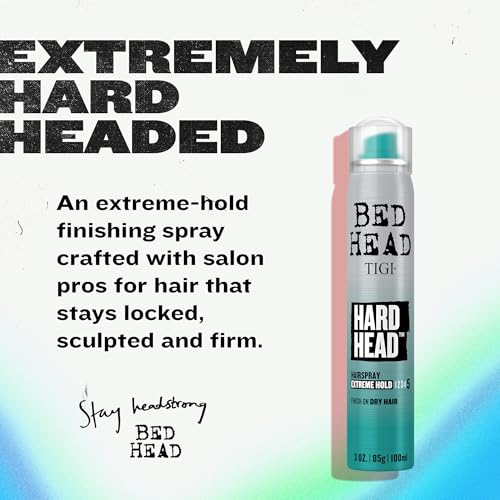 TIGI Bed Head Hard Head Extreme Hold Hairspray, 3 oz Travel Size (2-Pack)