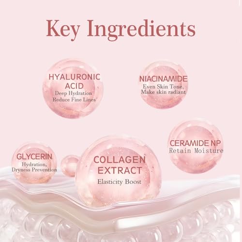 Hydrolyzed Collagen Night Face Mask for Skin Tightening & Hydration - 2.54 fl oz