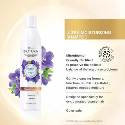 Biotera Ultra Moisturizing Shampoo & Conditioner Set 15.2 Fl Oz, Deep Hydration for Dry Damaged Hair