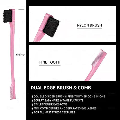 8-Piece Hair Styling Comb Set for Edges & Teasing Brushes