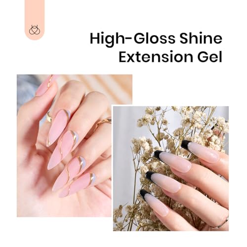 Beetles Soft Glam Nail Extension Gel Kit - 4 Colors Poly Gel
