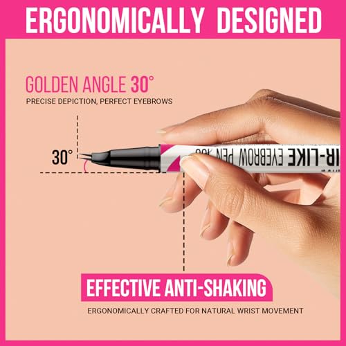 iMethod YS 02 Curved Eyebrow Pen Waterproof Dark Brown - Hair-Like Strokes