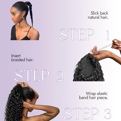 Isaic 8 Inch Curly Drawstring Ponytail Extension - Natural Black