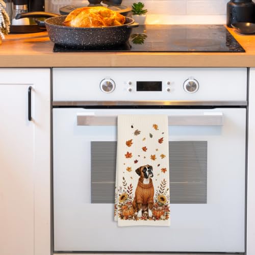 Funny Boxer Dog Kitchen Towels - 16x24 Microfiber Hand Towels