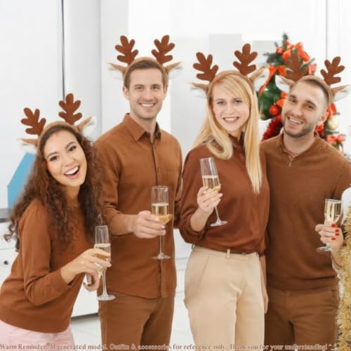Deer Antler Headband for Adults - Lightweight Reindeer Costume Accessory