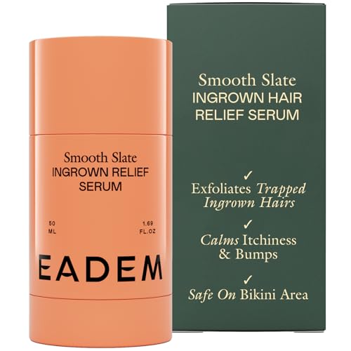 EADEM Smooth Slate Ingrown Hair Roller Serum, Targets Bumps Trapped Hairs, Faded Topicals for Scarring and Dark Spots, AHAs and Tyrosinase, Slows Ingrown Hair Regrowth