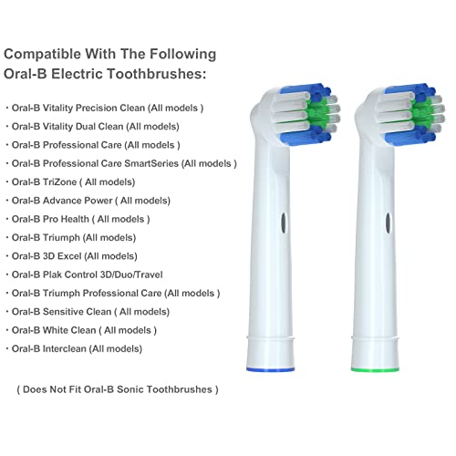 Z-VAPRESS 16 Pack Electric Toothbrush Replacement Heads compatible with Oral-B Soft Bristles