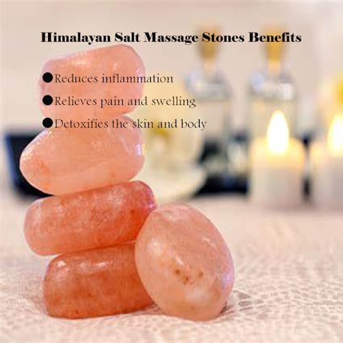 Ball Shape Himalayan Salt Massage Stones 2-Piece Hot Cold Spa Set 1.97in