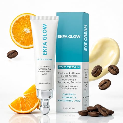 Ekfa Glow Caffeine Eye Cream for Dark Circles, Puffiness & Fine Lines