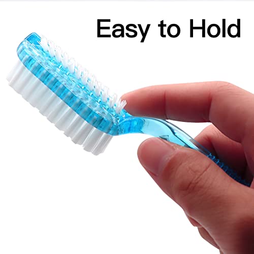 Two-Sided Nail Brush Set - Ergonomic Grip, Soft & Stiff Bristles, 4 PCS