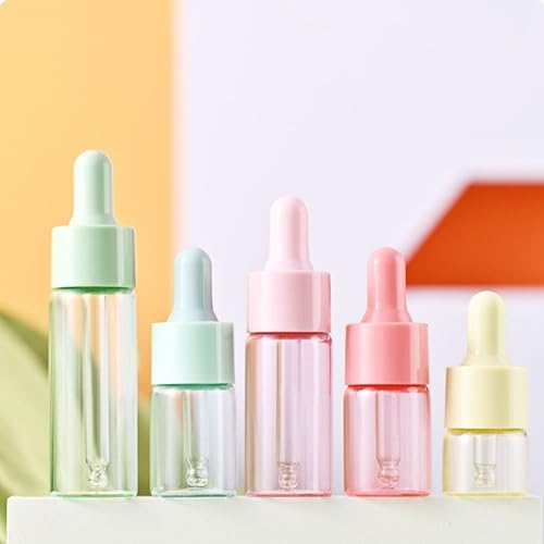 7PCS Mini 10ml Clear Glass Dropper Bottles for Essential Oils