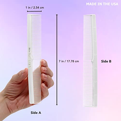 Allegro #420 Professional Barber Combs - 12-Piece Hair Styling Comb Set
