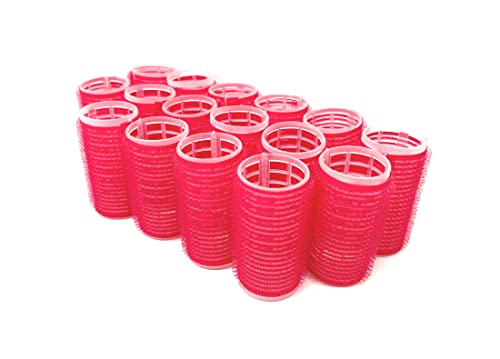 Medium Size Self Grip Hair Curlers Set for Fine & Short Hair - 16 Pieces