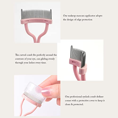 4 IN LOVE Pink Eyelash Curler & Comb Set with Refill Pads - Beauty Tool