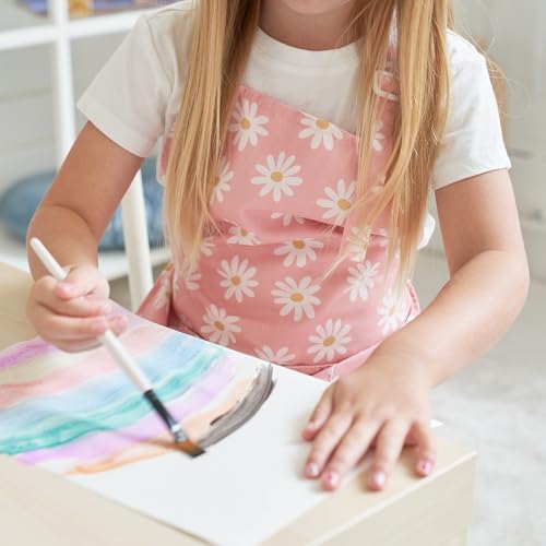 Kids Cooking Apron with Pocket - Adjustable Toddler Apron for Boys & Girls