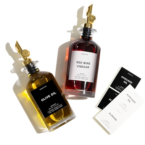 Premium Black & White Oil Vinegar Labels Set - 66 Waterproof Stickers