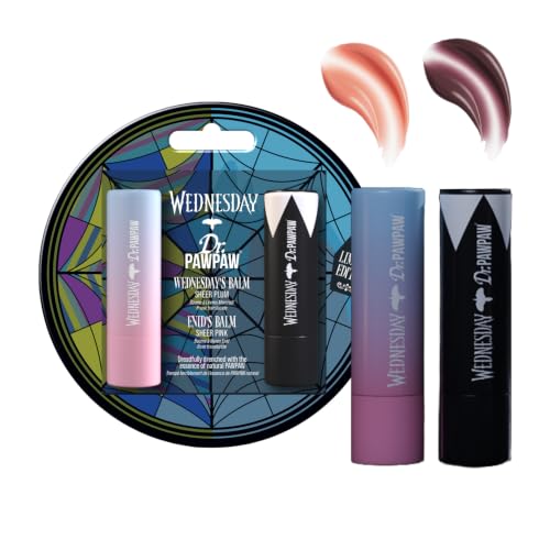 Dr. PawPaw Original Balm Ophelia Hall Lip Balm Set – Sheer Plum & Pink, Natural Hydrating Moisturizers, 2 pcs