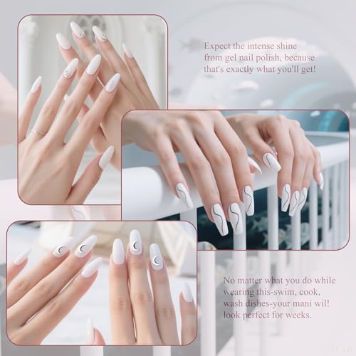 Artdone White Gel Nail Polish - Hema-Free 8ml for All Seasons