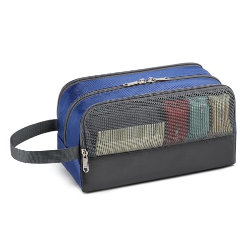 Yeiotsy Travel Toiletry Bag - Lightweight Water-Resistant Dopp Kit, Sapphire