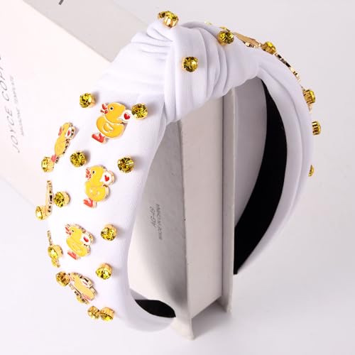 ZITULRY Animal Headband for Women - Yellow Duck & Animal Charm Summer Hair Accessory