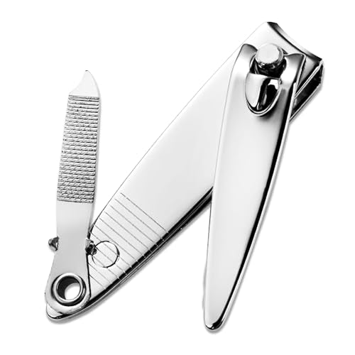 10-Pack Stainless Steel Nail Clippers with File for Men & Women