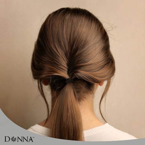 DONNA 300PCS Small Black Rubber Bands - Strong Elastic Hair Ties
