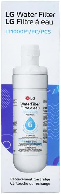 LG LT1000P Refrigerator Water Filter - 6-Month, 200 Gallon Capacity | NSF42, NSF53, NSF401 Certified