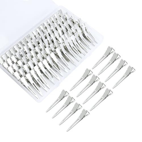 100 Pack 1.77-Inch Rust-Proof Metal Alligator Hair Clips