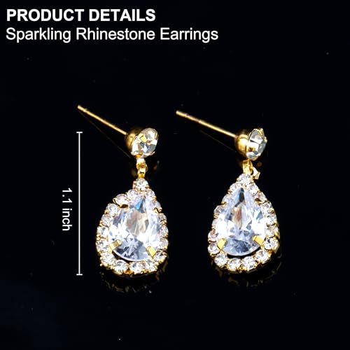 KICOSY Gold Jewelry Set for Women with Crystal Crown & Necklace - Standard