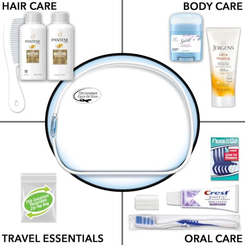 Deluxe 10-Piece TSA Compliant Travel Toiletry Kit for Women