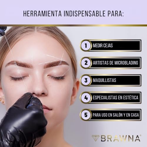 BRAWNA Pre-Inked PMU Mapping String for Brows & Lips - 2 Pack (White/Yellow)