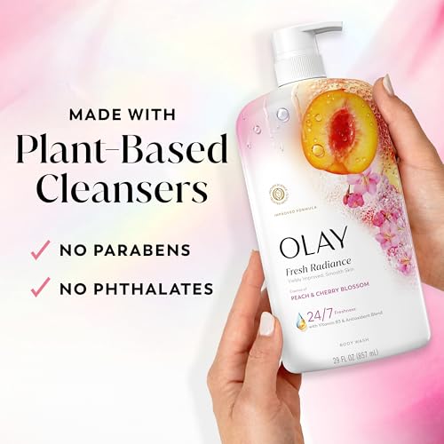 Olay Fresh Radiance Body Wash with Vitamin B3 - Peach & Cherry Blossom, 29 fl oz