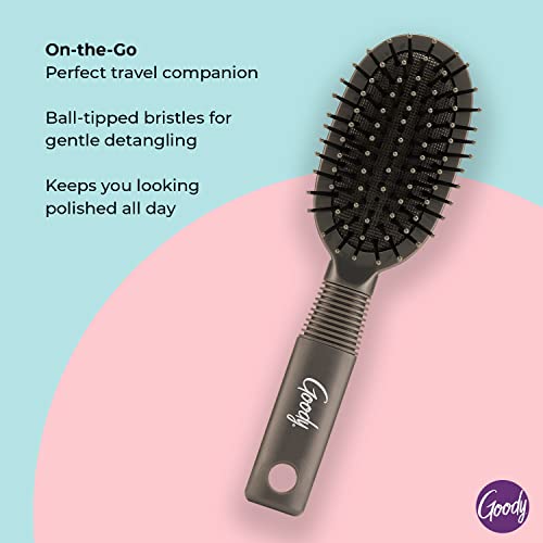 Goody Mini Cushion Hair Brush - Travel Size Detangling Brush