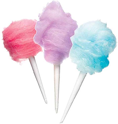 Cotton Candy Cones - 100 Pack White Paper Cones for Parties