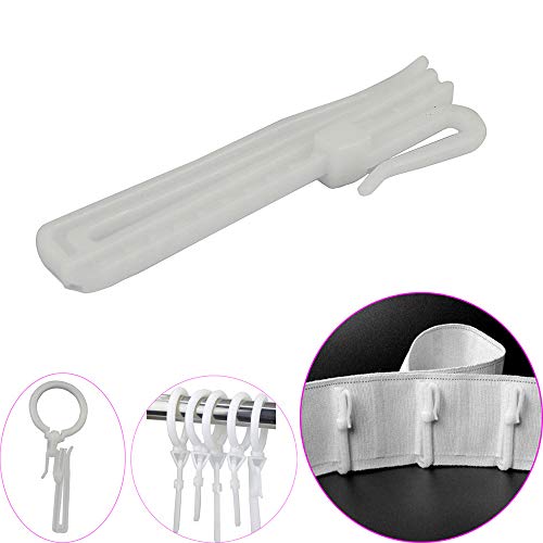 30 Pcs Adjustable Curtain Hooks for Drapes & Shower Curtains