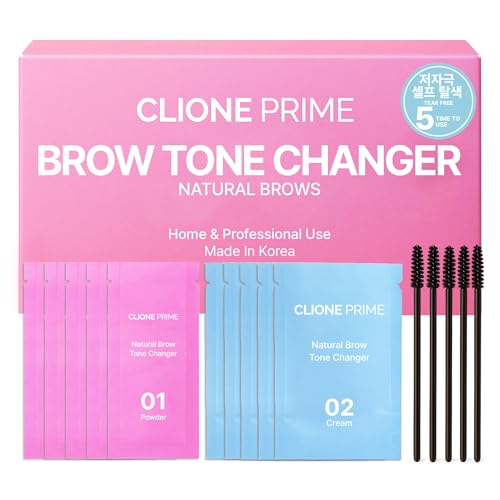CLIONE PRIME Korean Brow Tone Changer - Gentle Brow Bleach Kit (5 Pack)
