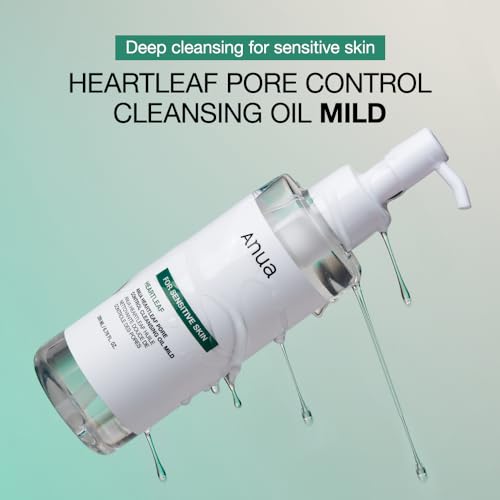 ANUA Heartleaf Pore Cleansing Oil - Gentle Makeup Remover for Face, 6.76 fl oz