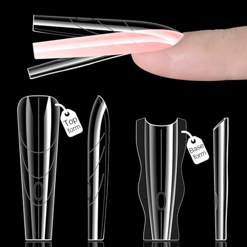 Dual Nail Forms Set for Gel Nails - 15 Sizes with Guide Lines