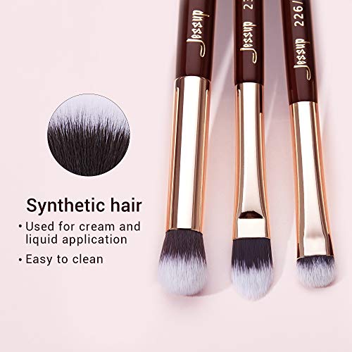 Jessup E-Zinfandel Eye Makeup Brushes Set - 15 Premium Brushes