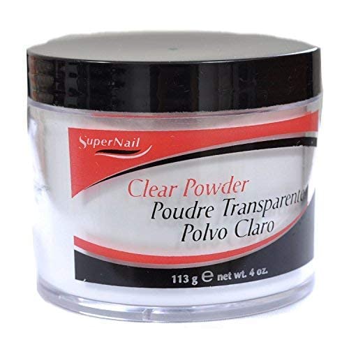 SuperNail Clear Nail Powder, 4 Ounce - Strong Adhesive Formula
