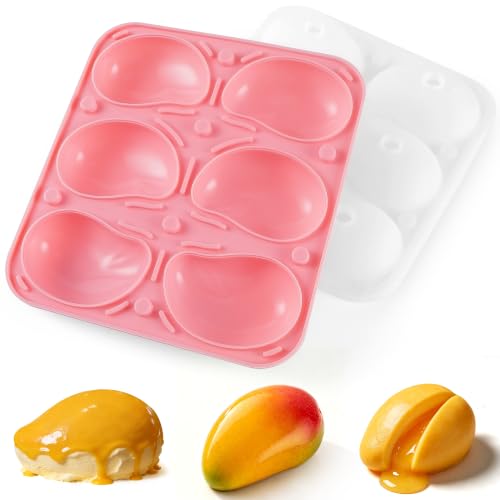 3D Mango Silicone Cake Mold - 6-Cavity Non-Stick Mousse Mold