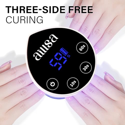 AILLSA Wireless UV LED Nail Lamp - White-001 for Gel Polish Curing